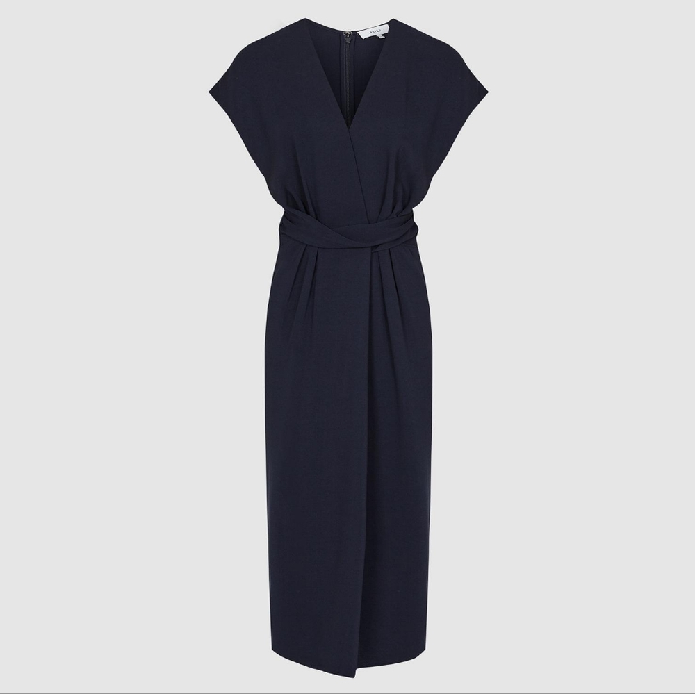 *Restock!* NWT REISS | Midi Wrap Dress - Picture 6 of 8